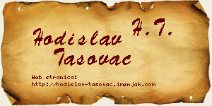 Hodislav Tasovac vizit kartica